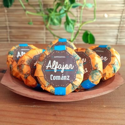 Alfajor Cománz - Doce de Leite e Chocolate ao Leite