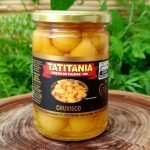 Doce chuvisco em calda Tatitânia, em pote de vidro com 400 gramas.
