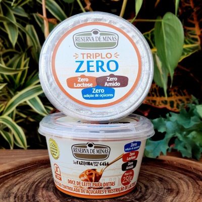 Doce de leite zero lactose e zero açúcar, produzido pela Reserva de Minas em Machado-MG.