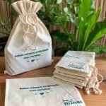 Saquinho de Algodão Cru Para Presente